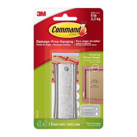 Command 3M Command Silver Assorted Picture Hanger 5 lb 1 pk 17047-ES